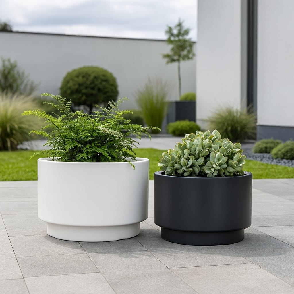 Doniczka DLHEN300 | śr. 30 cm, wys. 19 cm | biała